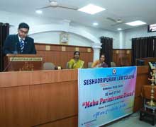 Ambedkar Study Centre of Seshadripuram Law College had organised Guest Lecture on “The Role of Dr. B.R. Ambedkar in making of Indian Constitution “ in association with SC & ST Cell on Maha Parinirvana Diwas on 6.12.2023