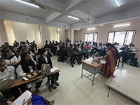 a Guest Lecture in coordination with Anti-Ragging Cell on the topic “The Principles of Natural Justice” on 07.01.2023 by  Dr.Vedashree.