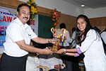 Sri. B. M. Parthasarathy. Hon. Treasurer, Seshadripuram Educational Trust distributing  prizes for winners.